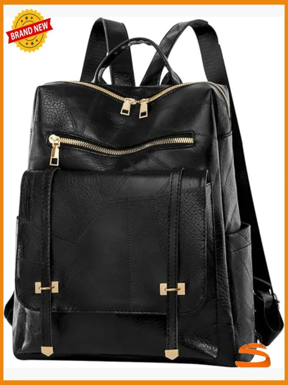 PU Leather Fashion Backpack Purse for Women Travel Shoulder Bag